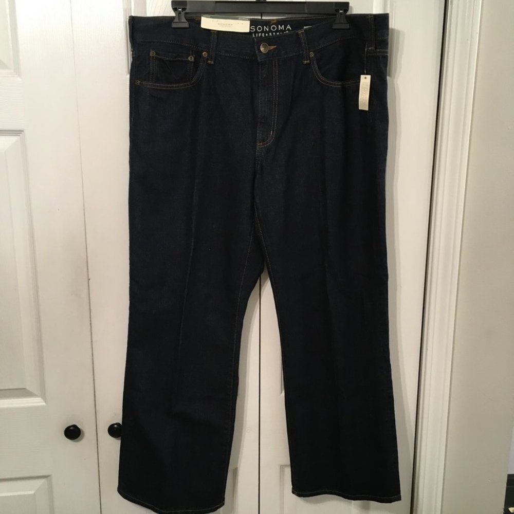 NWT Mens Sonoma Relaxed Fit Denim Jeans